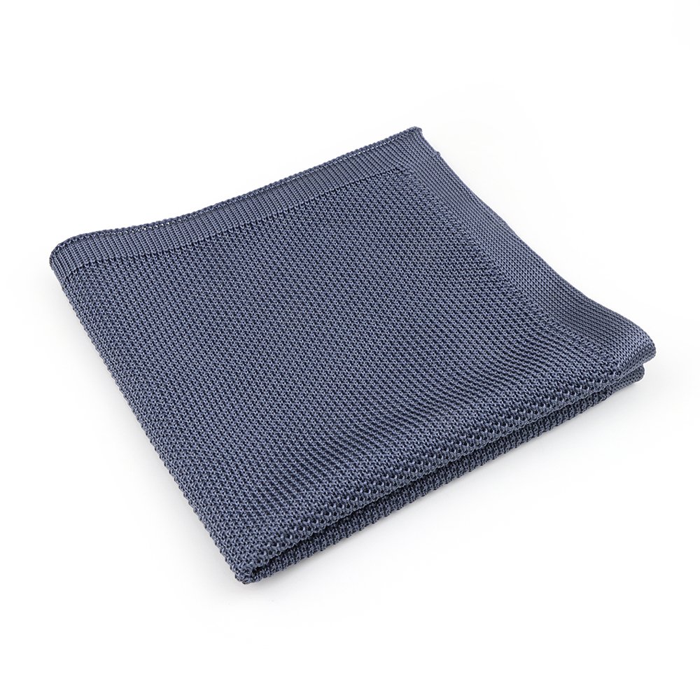 Knitted Grey Tie & Pocket Square set