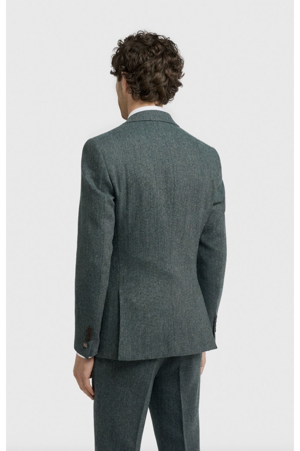 Cavani Thomas Lush Olive Tweed Three Piece Suit