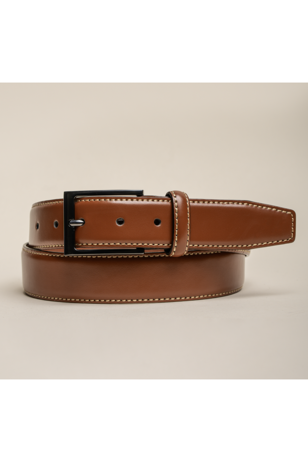 Premium Genuine Leather Men's Belt Tan