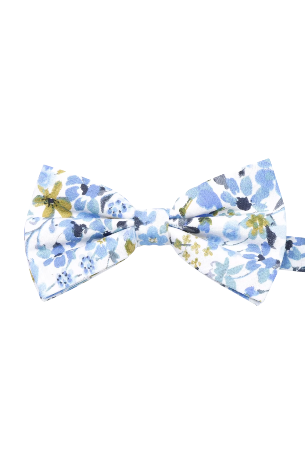 Pastel Blue floral cotton classic mens bowtie & pocket square set