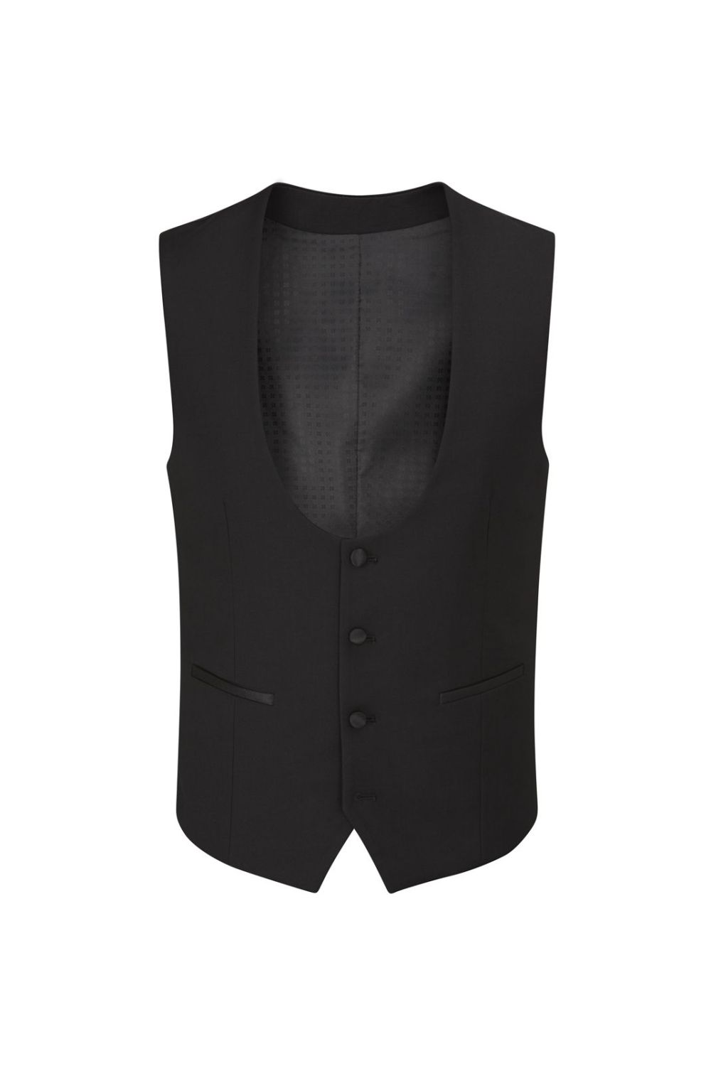 Skopes Sinatra 3-Piece Dinner Suit – Black Satin Peak Lapel