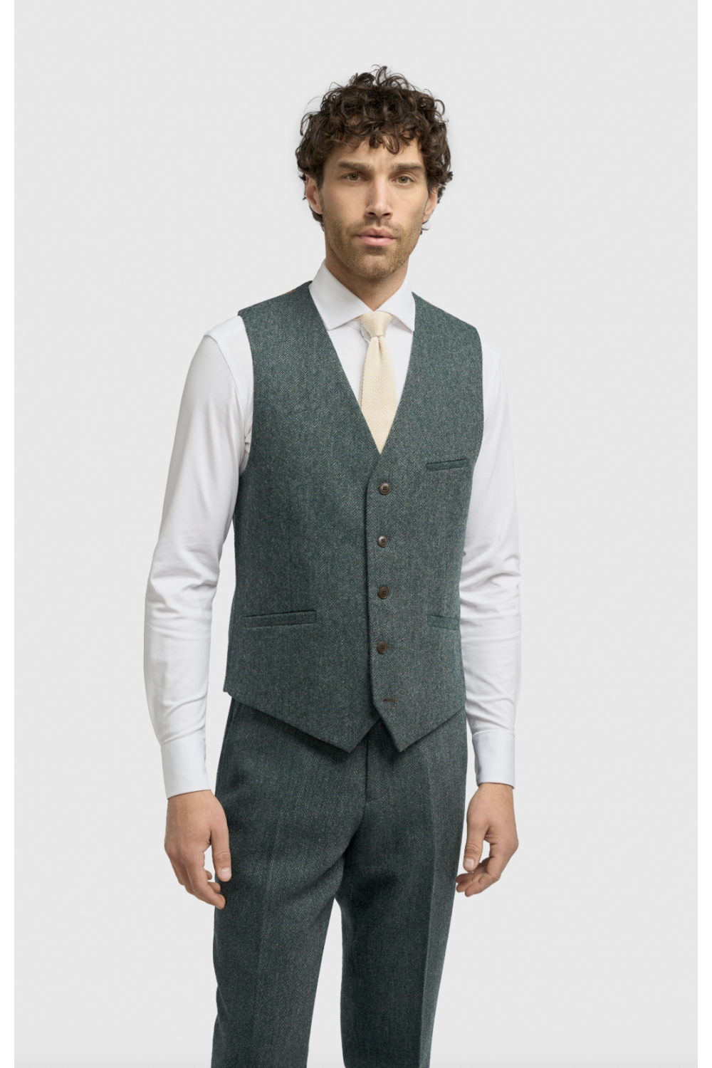 Cavani Thomas Lush Olive Waistcoat