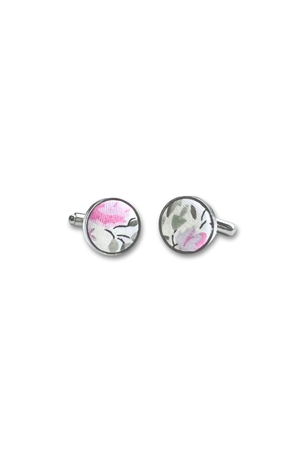 Soft Pink Floral Cufflinks