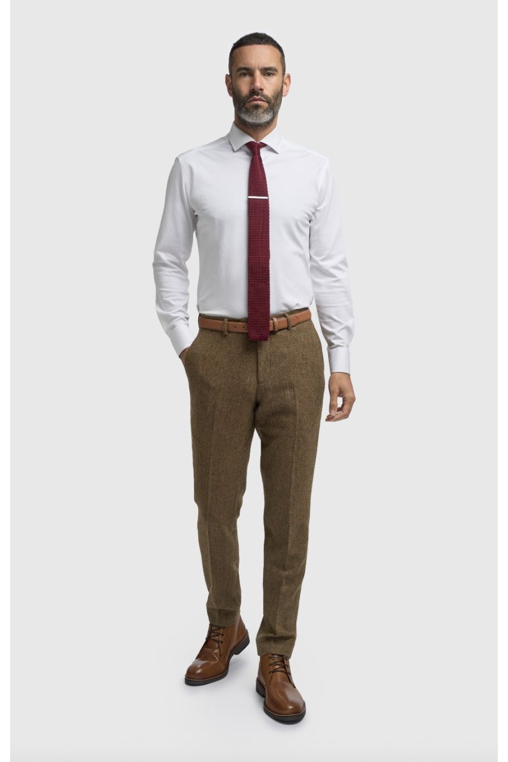 Cavani Thomas Brown Tweed Three Piece Suit