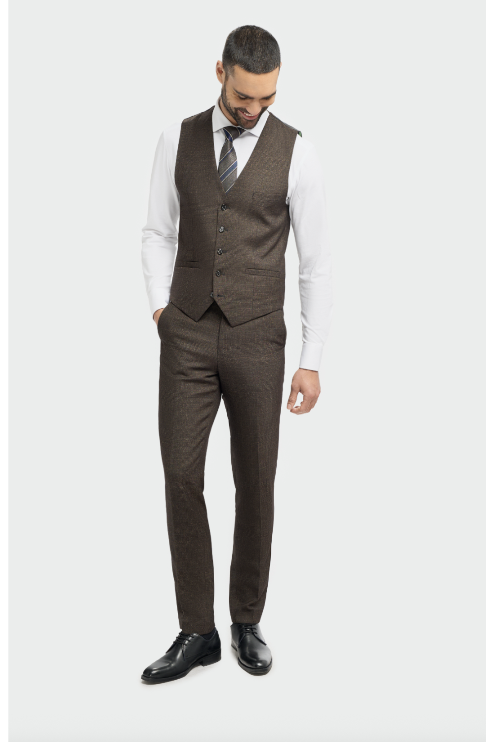 Cavani Thomas Brown Tweed Trousers