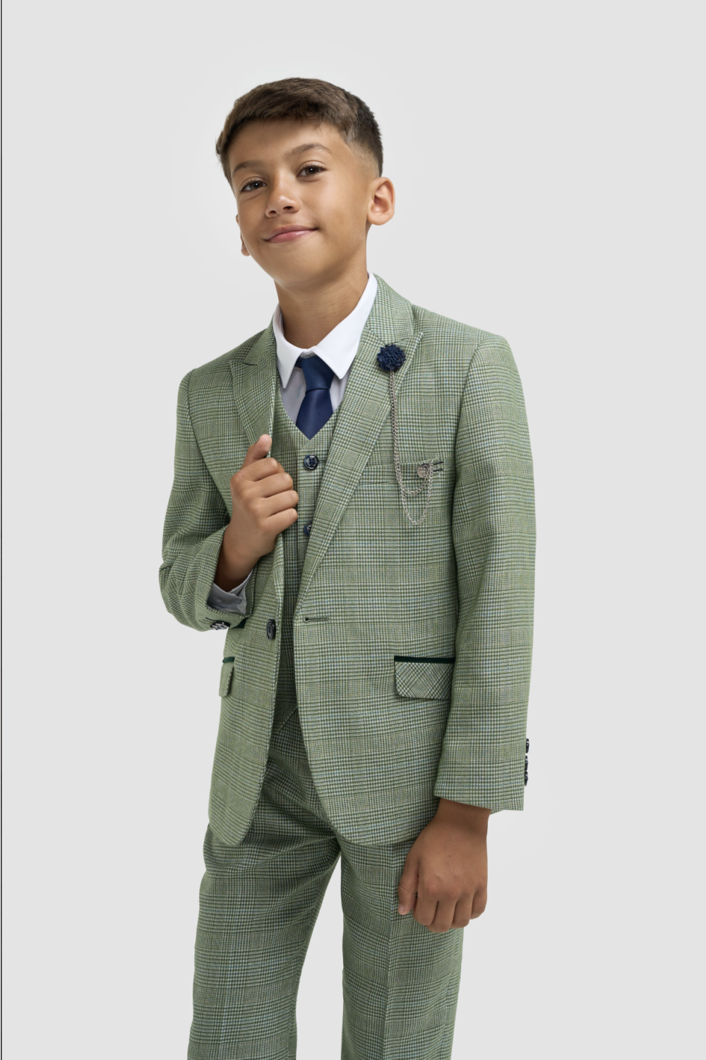 Cavani Kids Boys Caridi Sage Three piece Suit