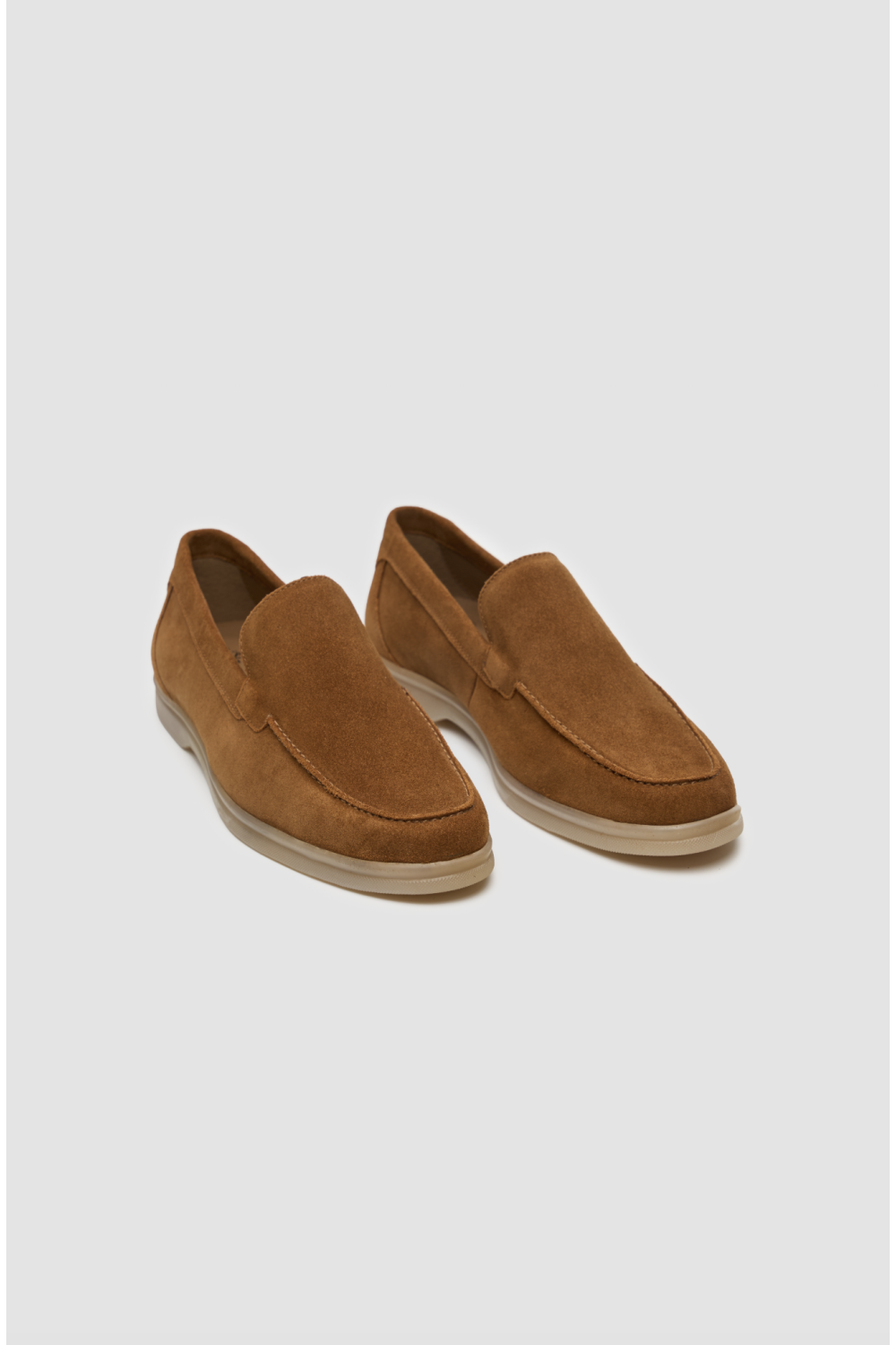 Cavani Breezy Tan Sand Slip-On Suede Loafers