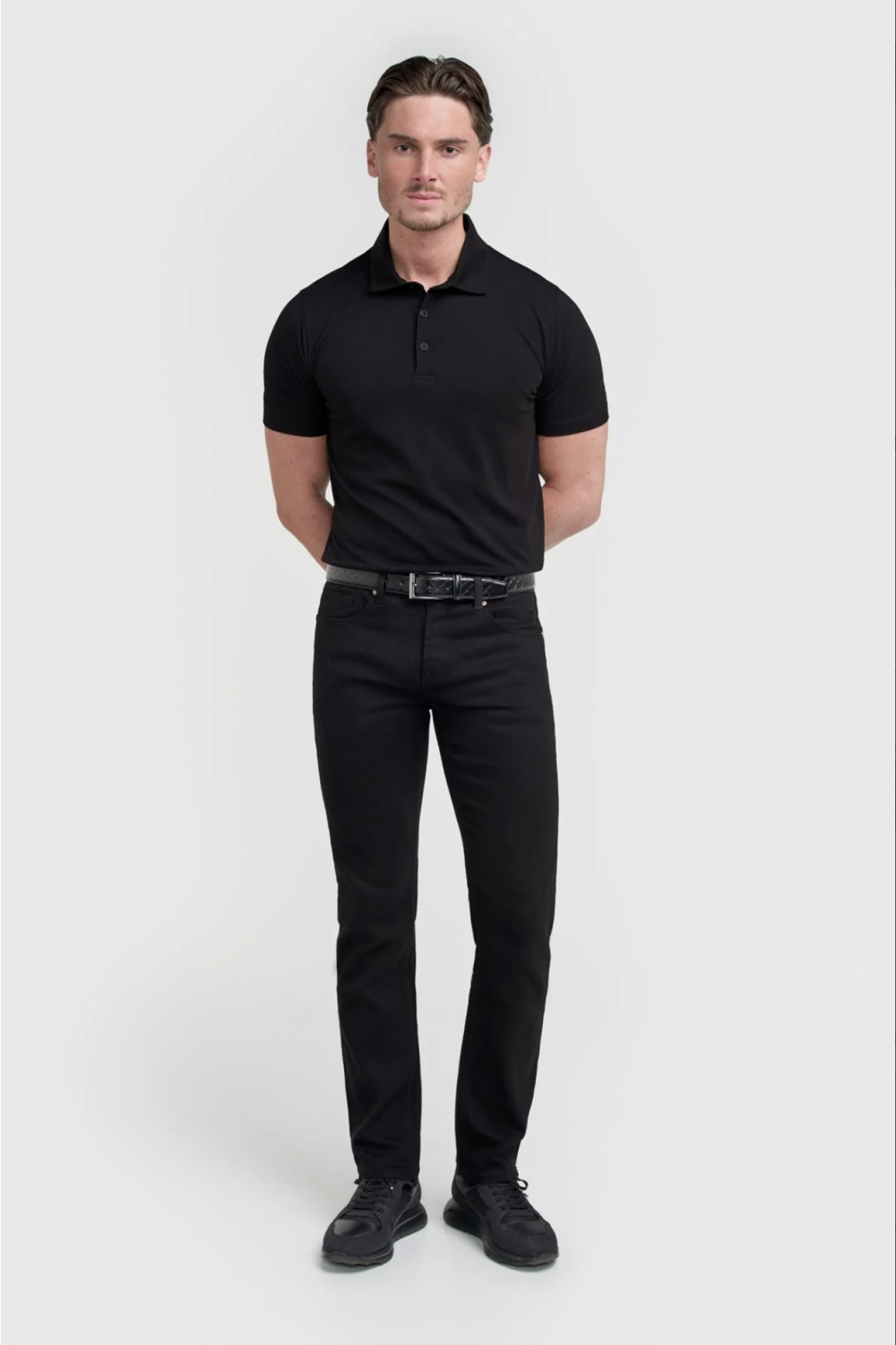 Sanchez Black cotton Polo