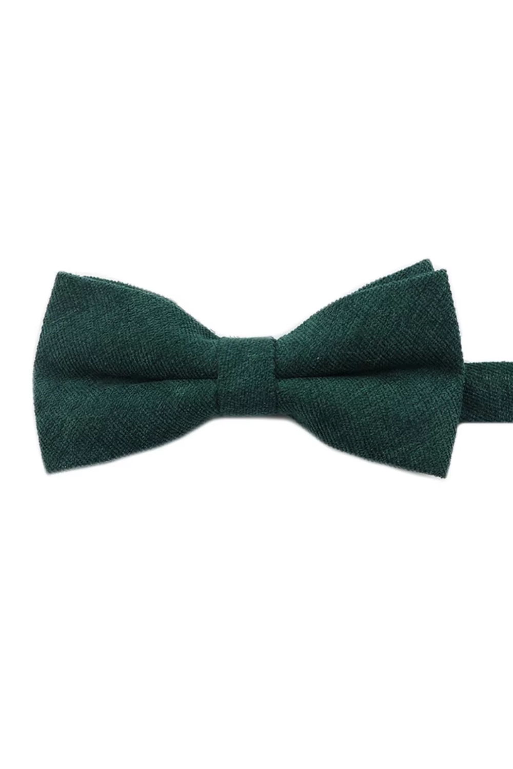 Children's Tweed Bottle Green Woven Bow Tie