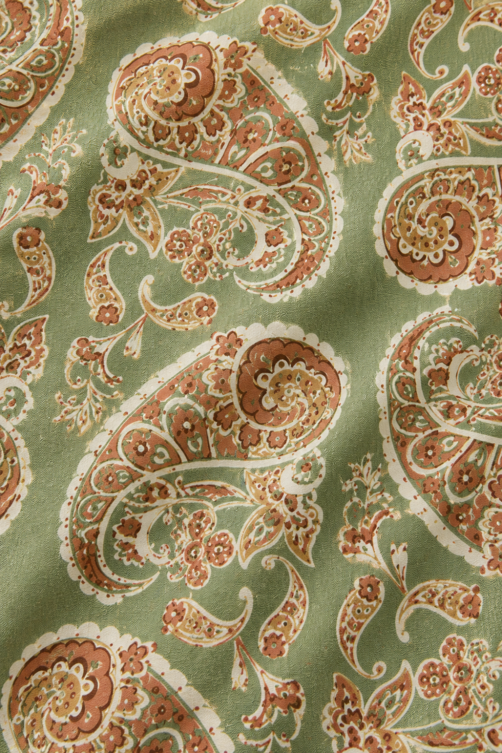 Green & orange paisley Regular Fit 100% Cotton Shirt