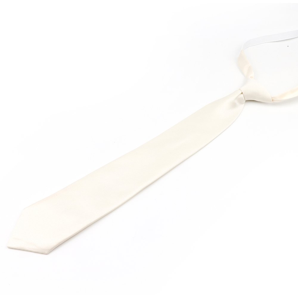 Plain Ivory satin classic children's tie