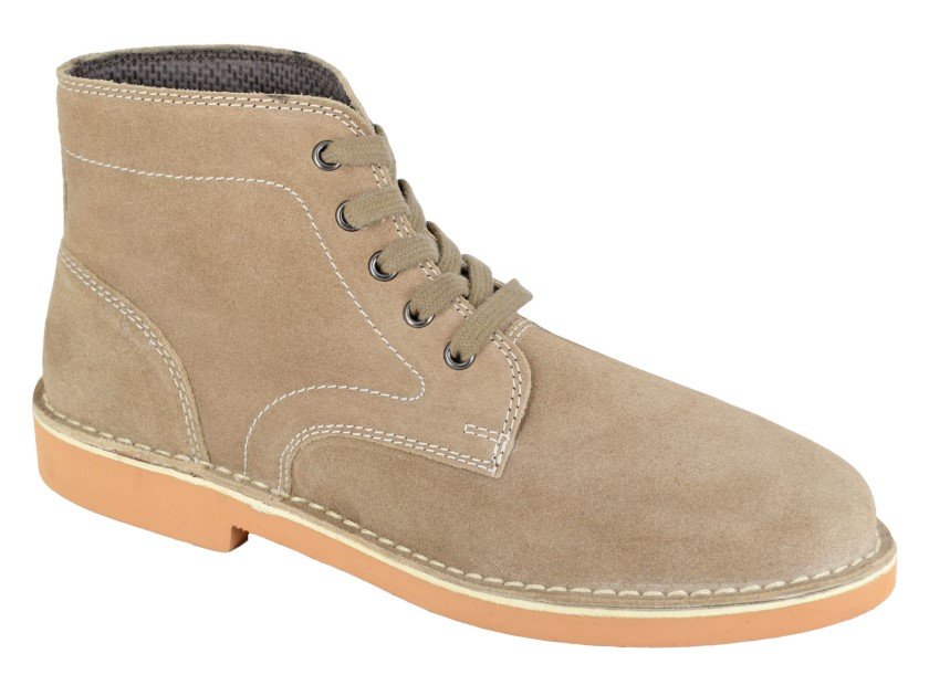 Roamers Taupe Suede Boot