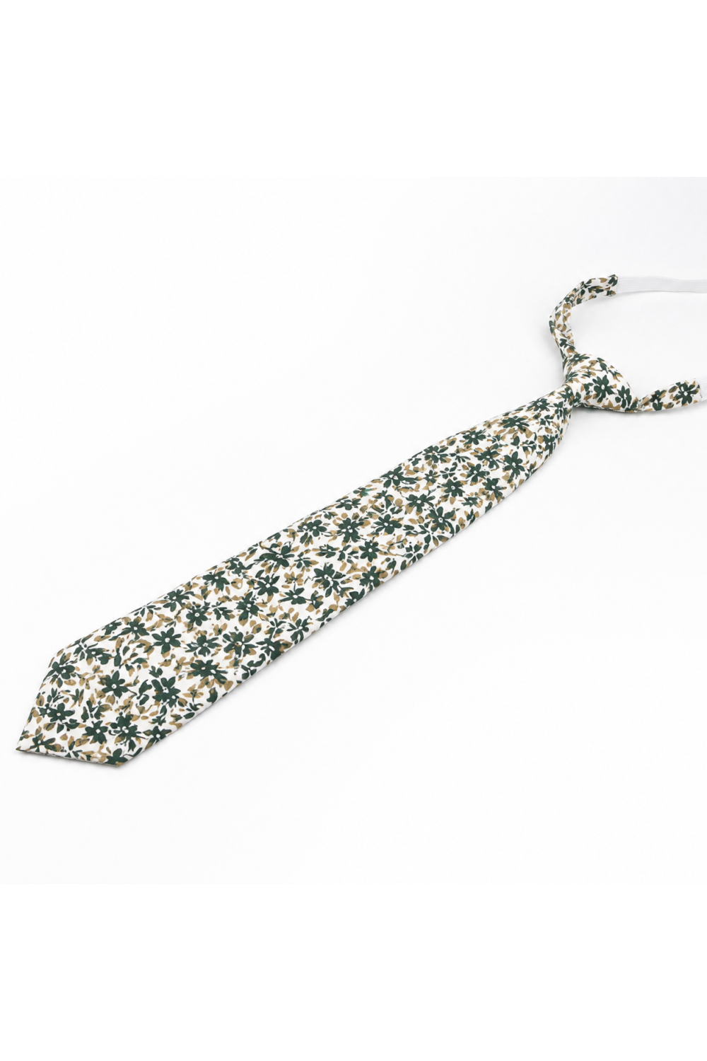 Children's Olive floral cotton tie