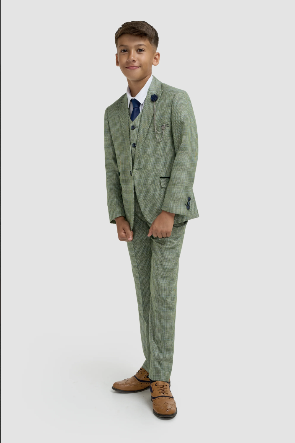 Cavani Kids Boys Caridi Sage Three piece Suit