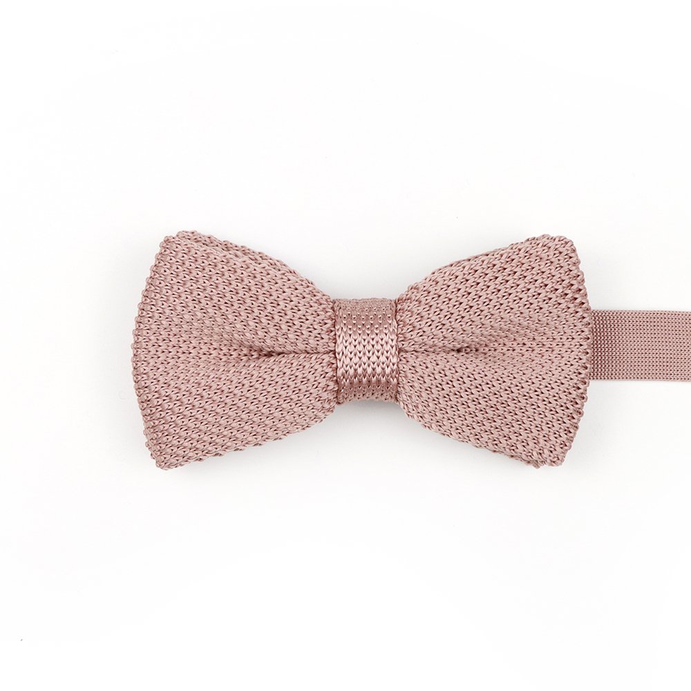 Jenson Samuel Dusky Pink Knitted bow tie