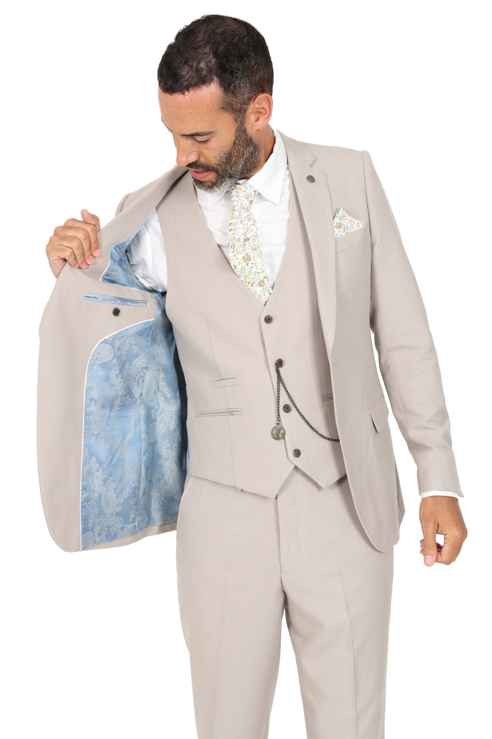Jenson Samuel Alnwick Stone 3 Piece suit