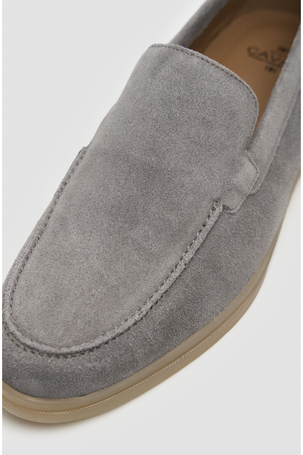 Cavani Breezy Grey Slip-On Suede Loafers