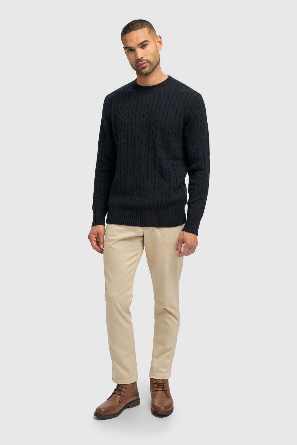 Cavani Foston Navy Cable Jumper