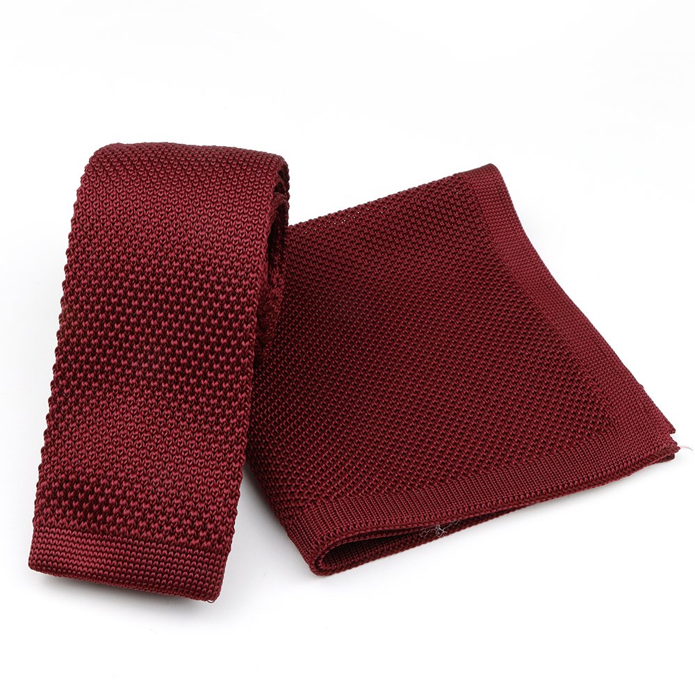 Knitted Wine Tie & Pocket Square set