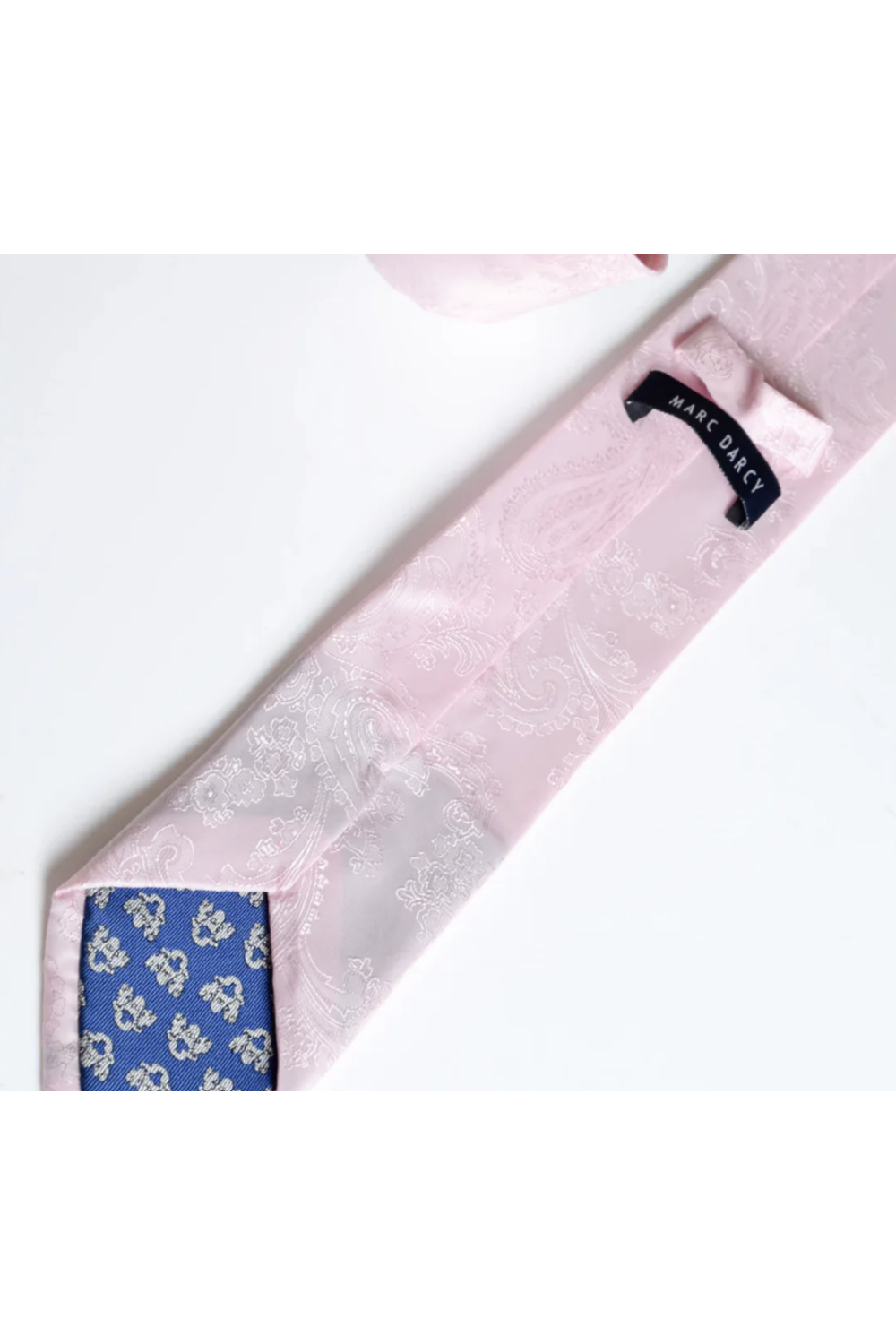 Light Pink Paisley Lining tie & pocket square set