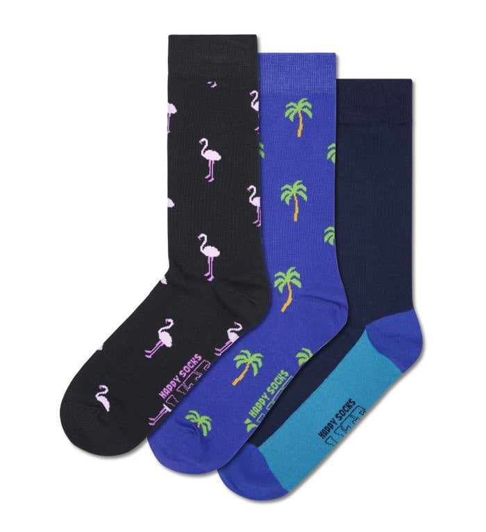 Happy Socks 3-Pack Everyday Flamingo Socks