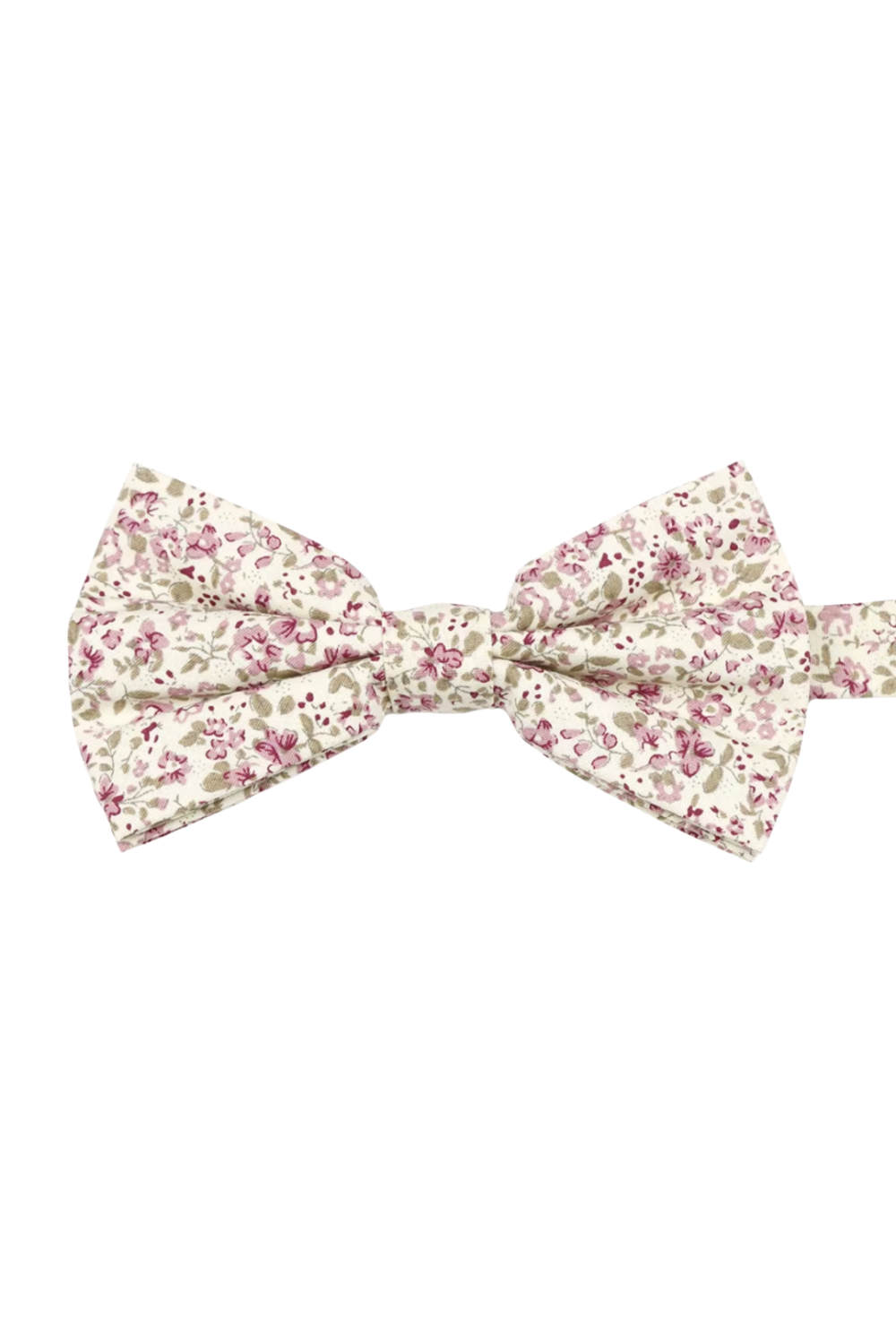 Blush Pink floral cotton classic mens bow tie & pocket square set