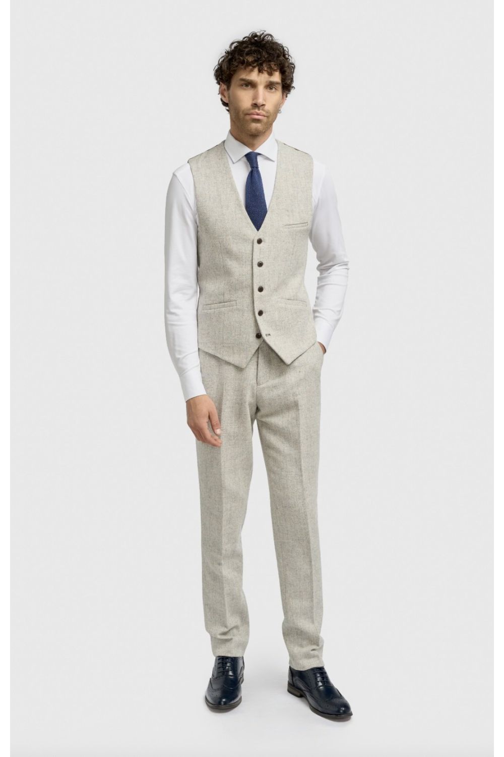 Cavani Thomas Pearl Stone Waistcoat