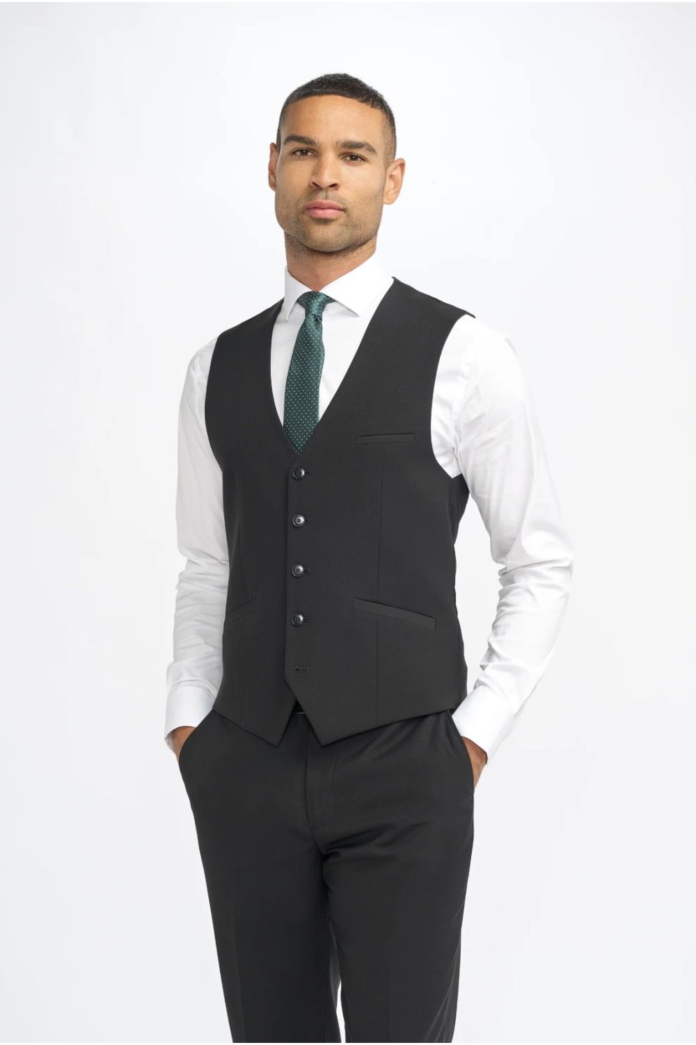 Cavani Malibu Black Waistcoat