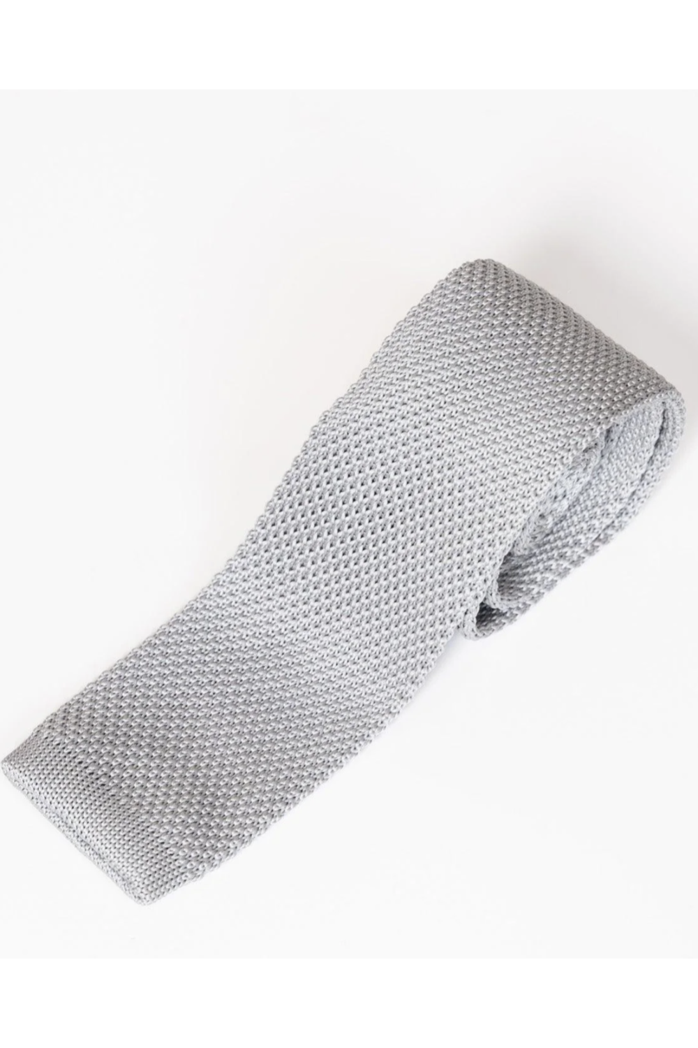 Marc Darcy Knitted Silver Neck Tie