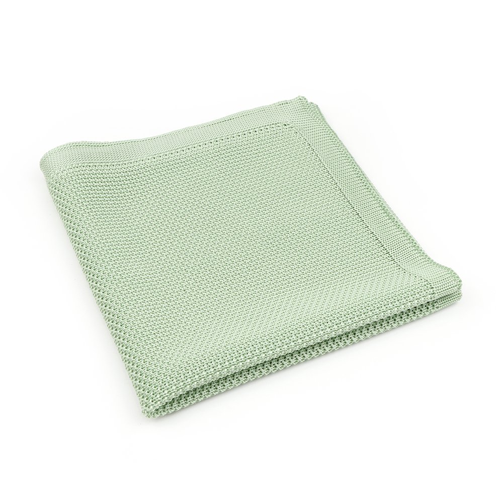 Knitted Pastel Green Pocket Square
