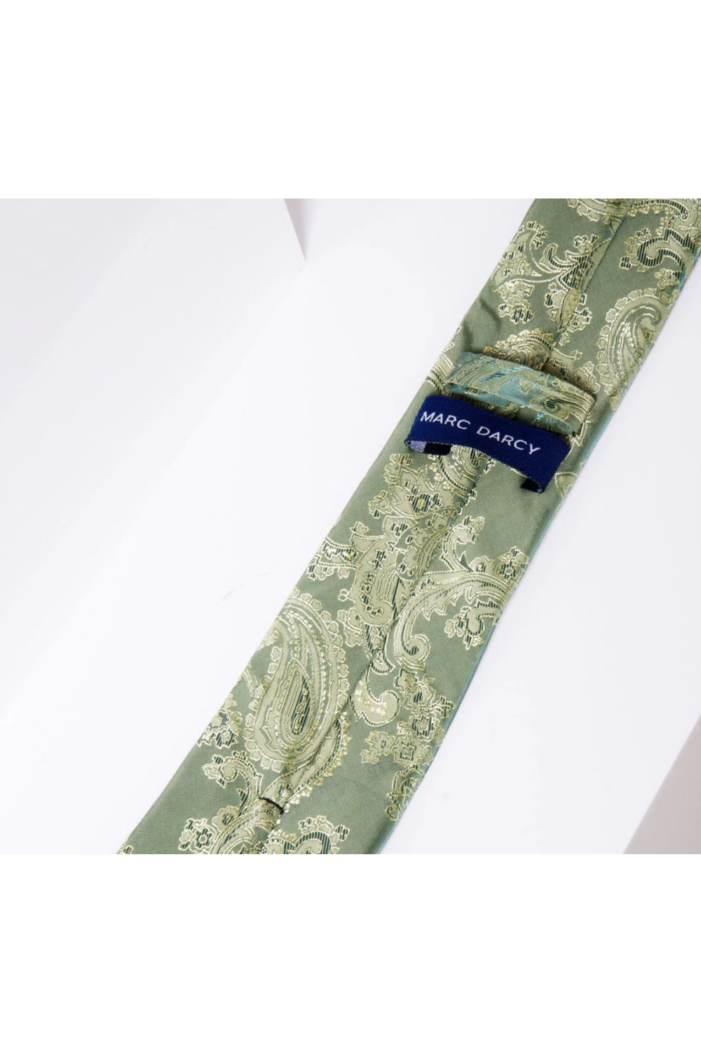 Green Paisley Lining tie & pocket square set