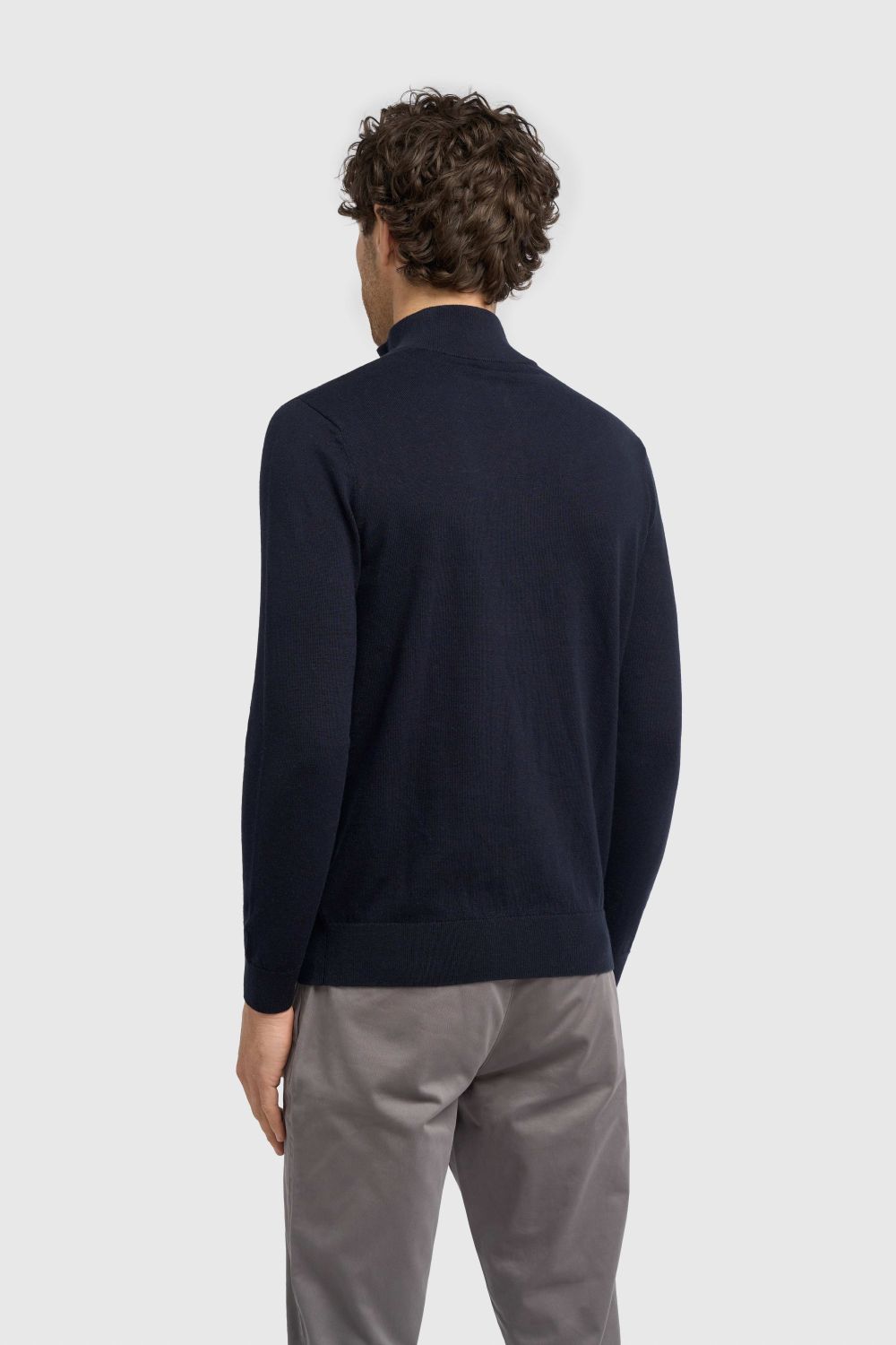 Cavani Ivano crew neck half zip jumper