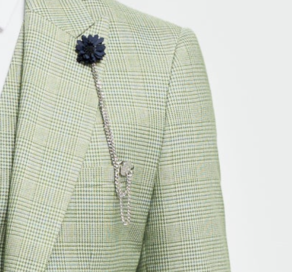 Navy Flower Chain