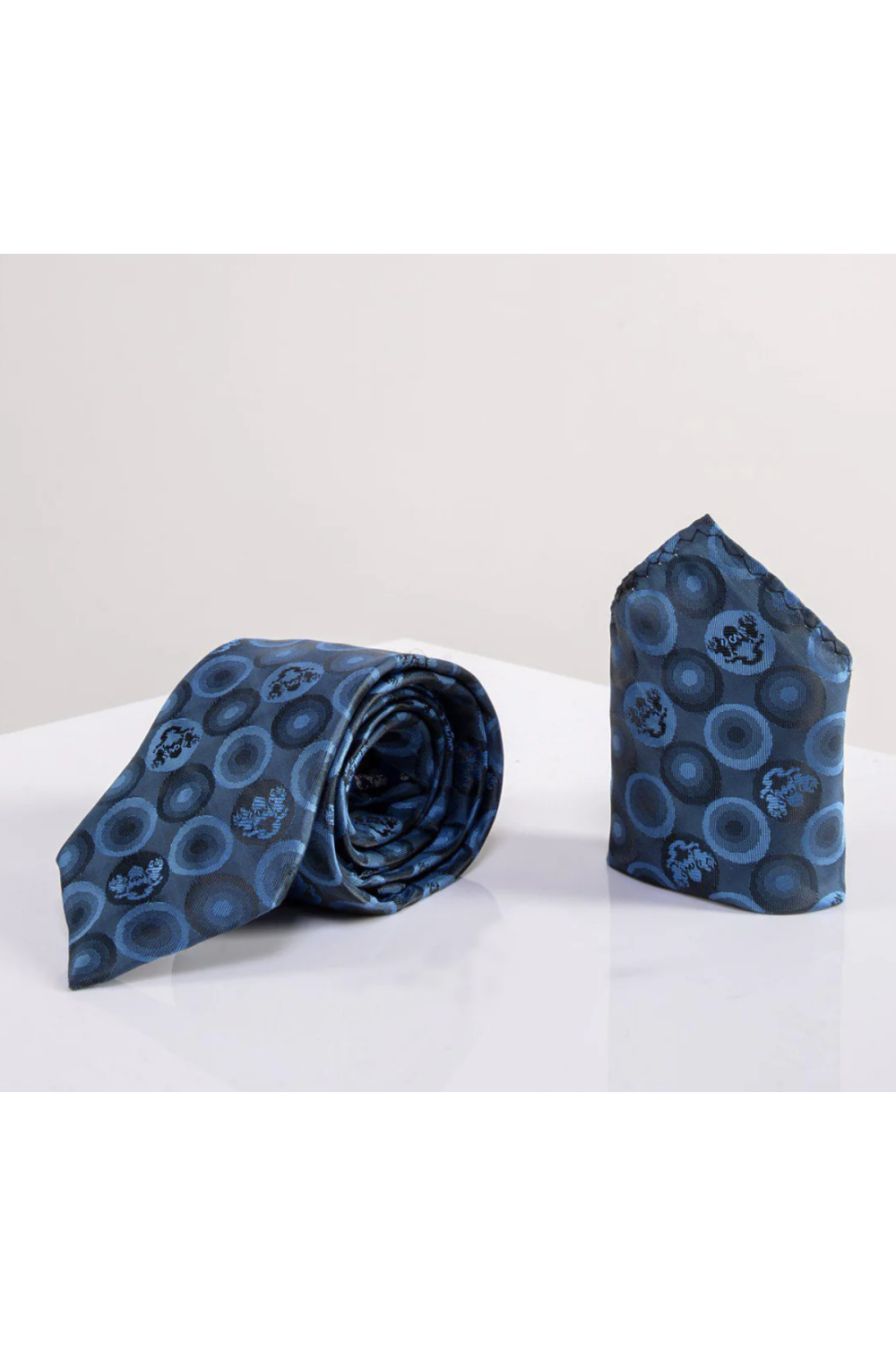 Sky Bubble Lining tie & pocket square set