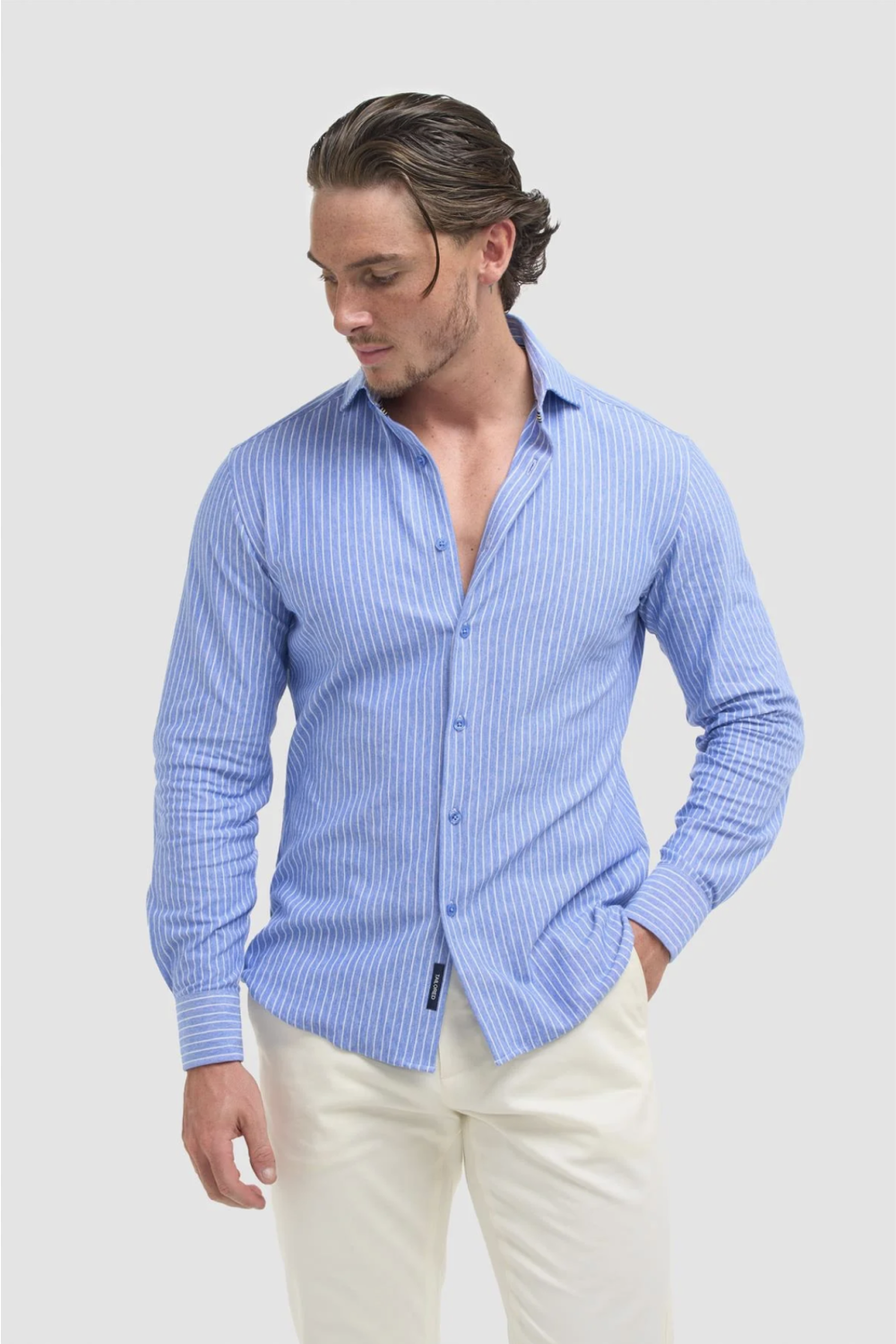 Ashley Stripe Blue Shirt