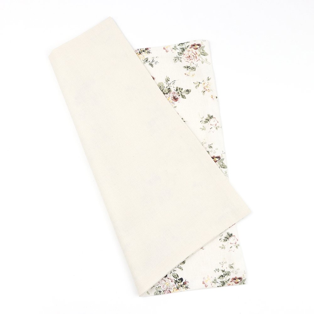 Two Tone Stone floral cotton Pocket square