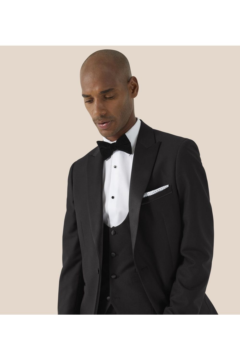Sinatra Tailored Dinner Jacket – Black Satin Peak Lapel