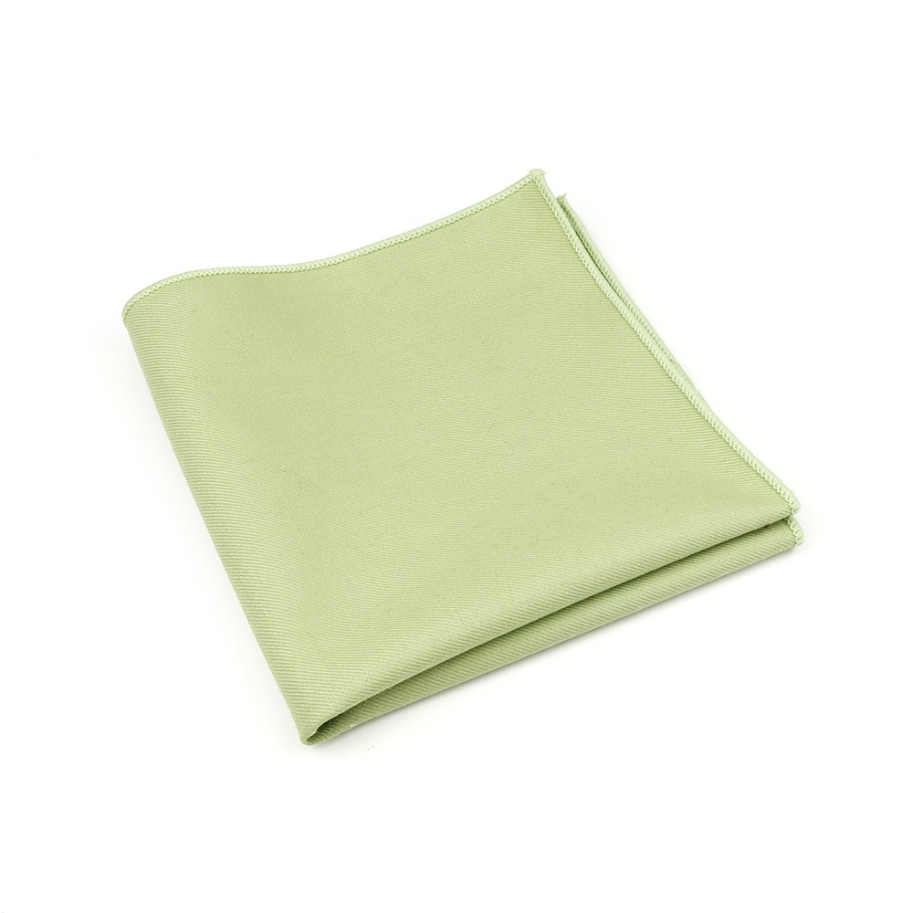 Plain Pastel Green 100% Cotton classic mens tie & pocket square set