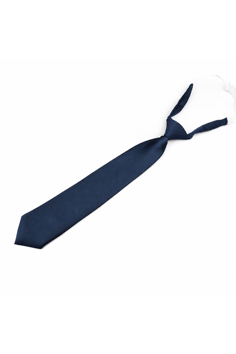 Plain Navy satin classic Children's tie