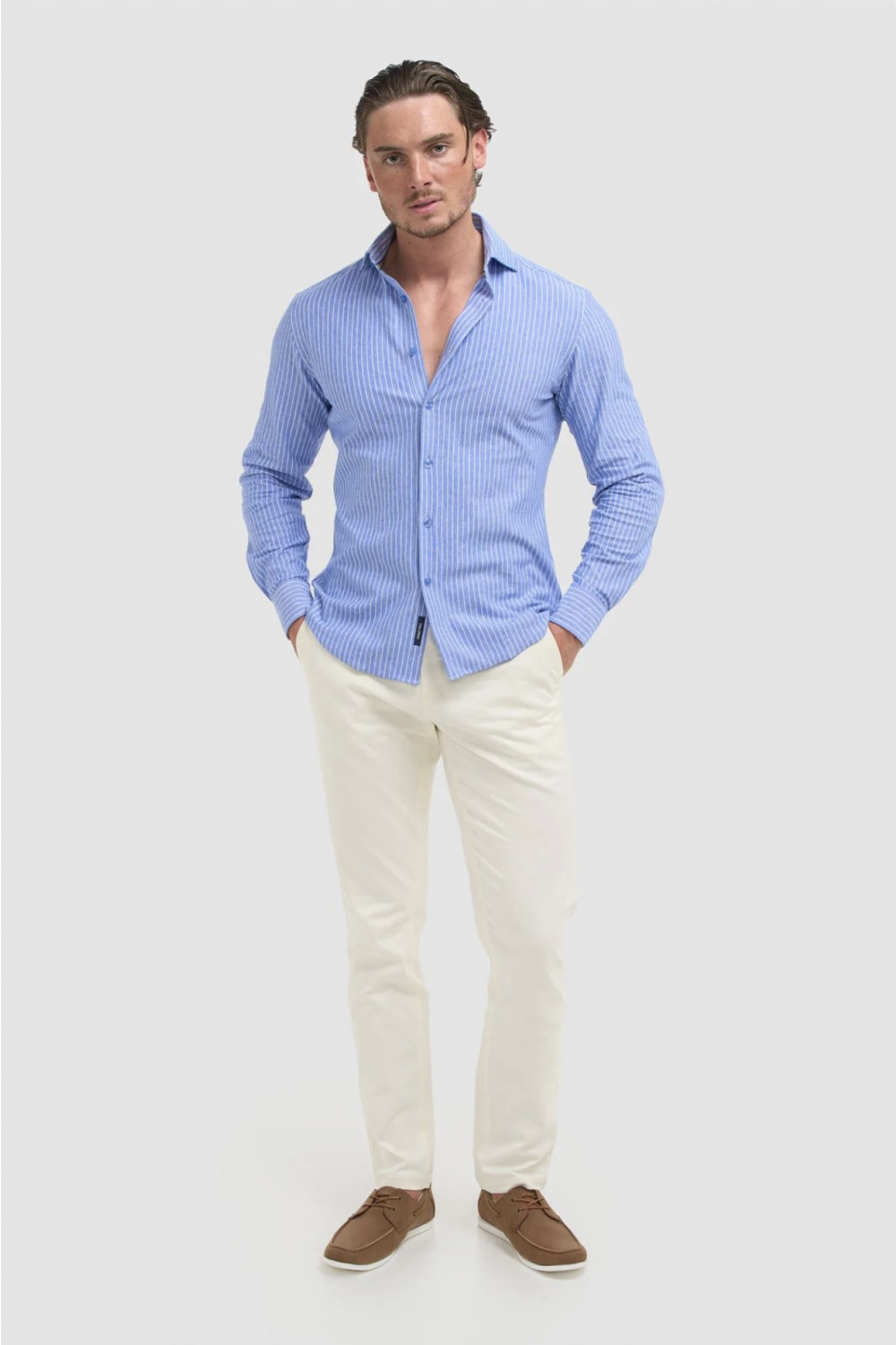 Ashley Stripe Blue Shirt