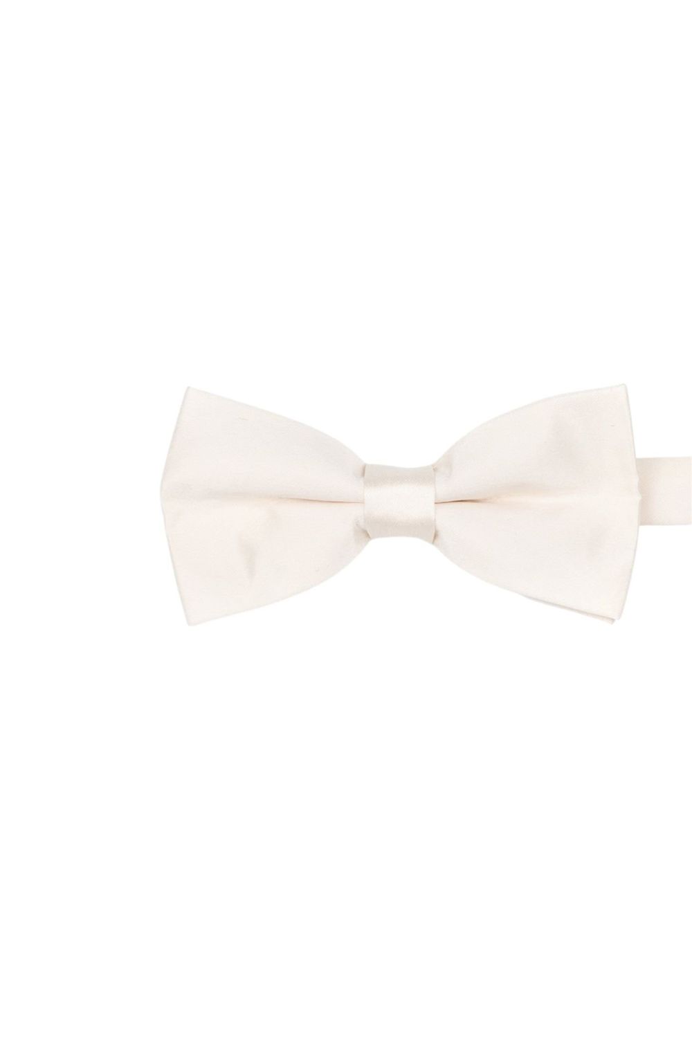 Children's Plain Ivory satin classic mens bow tie