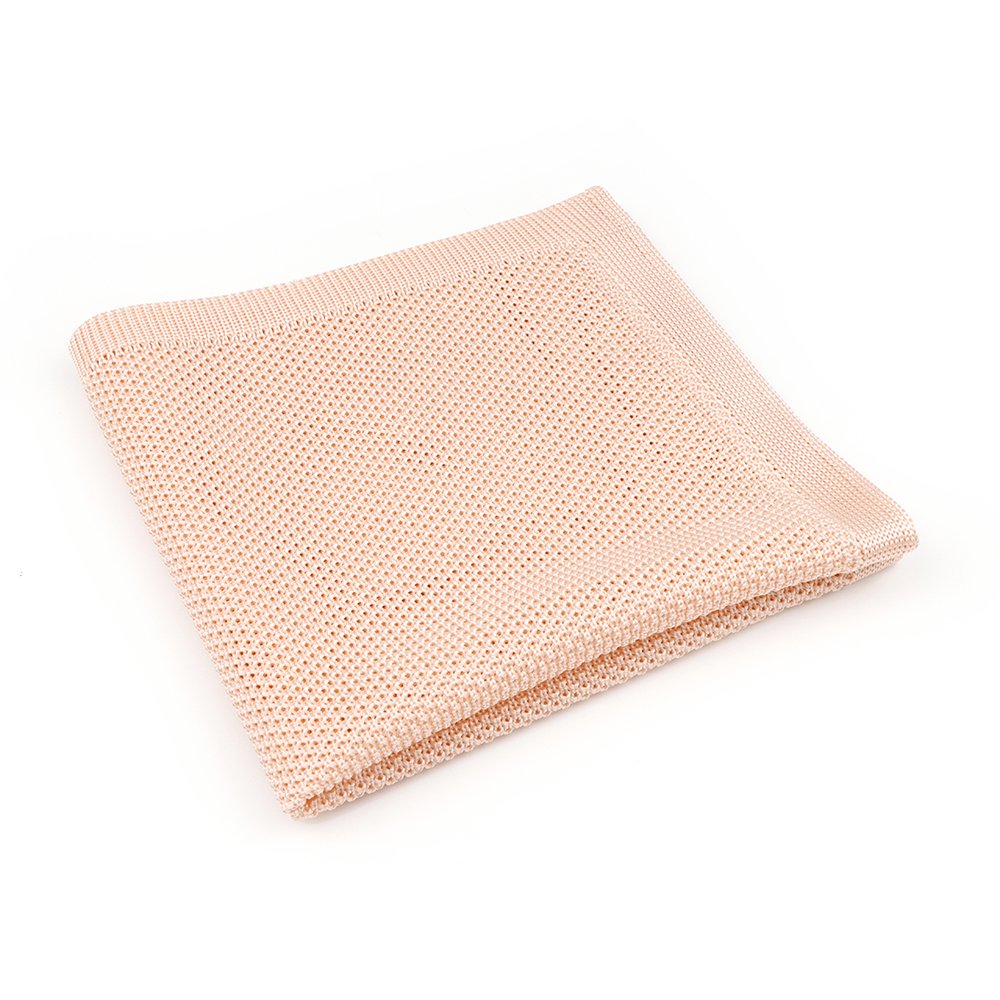 Knitted Pastel Pink Pocket Square