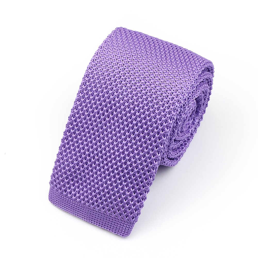 Knitted Lilac Tie & Pocket Square set