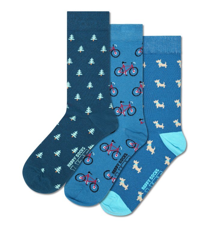 Happy Socks 3-Pack Everyday Dog Socks