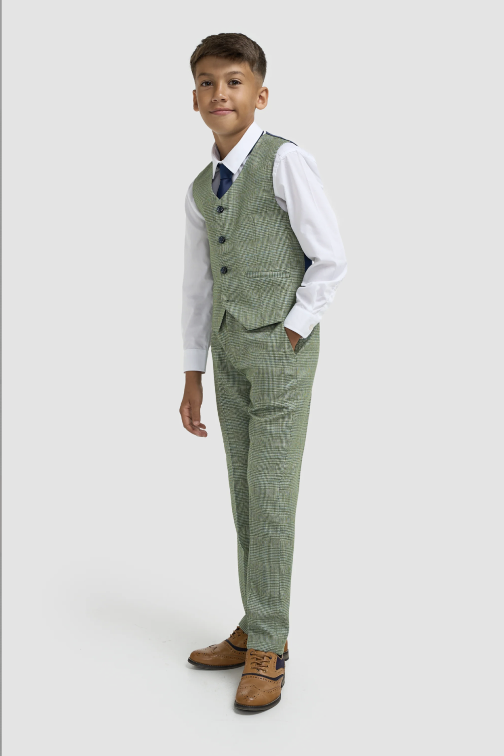 Cavani Kids Boys Caridi Sage Three piece Suit
