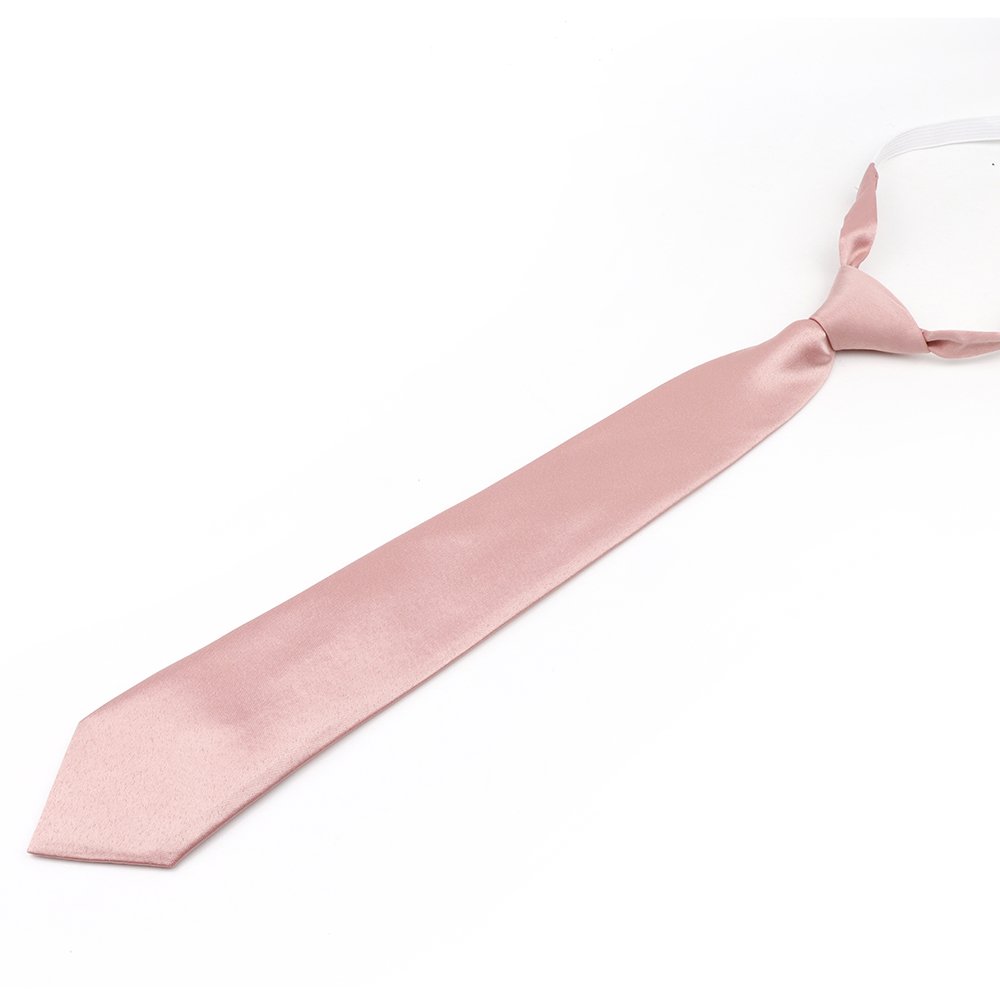 Plain Blush Pink satin classic children's tie