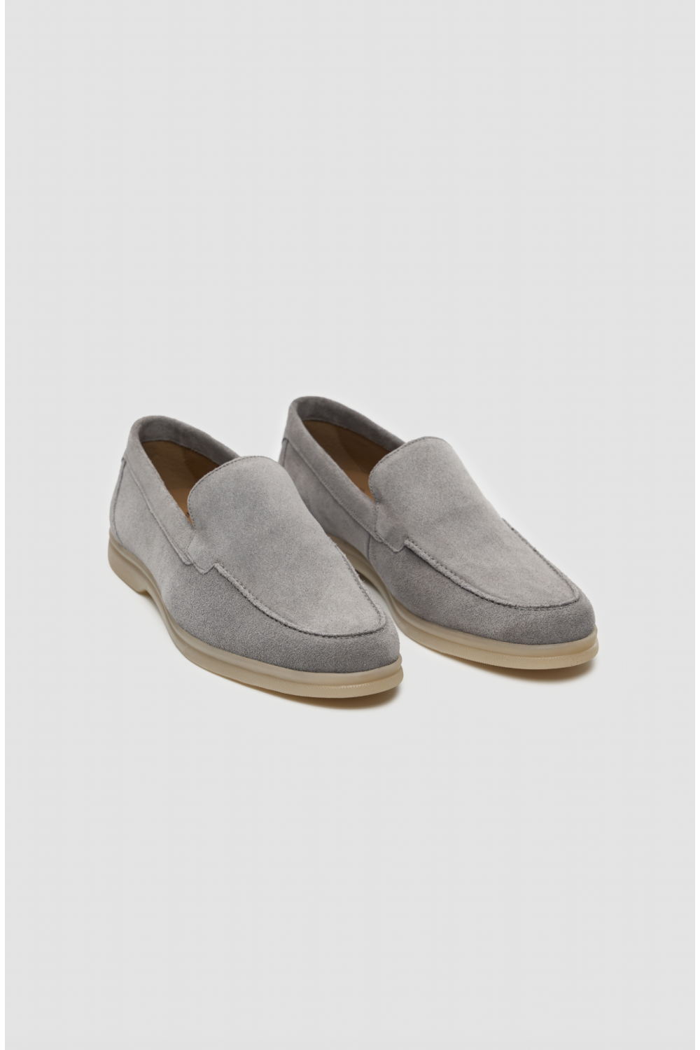 Cavani Breezy Grey Slip-On Suede Loafers