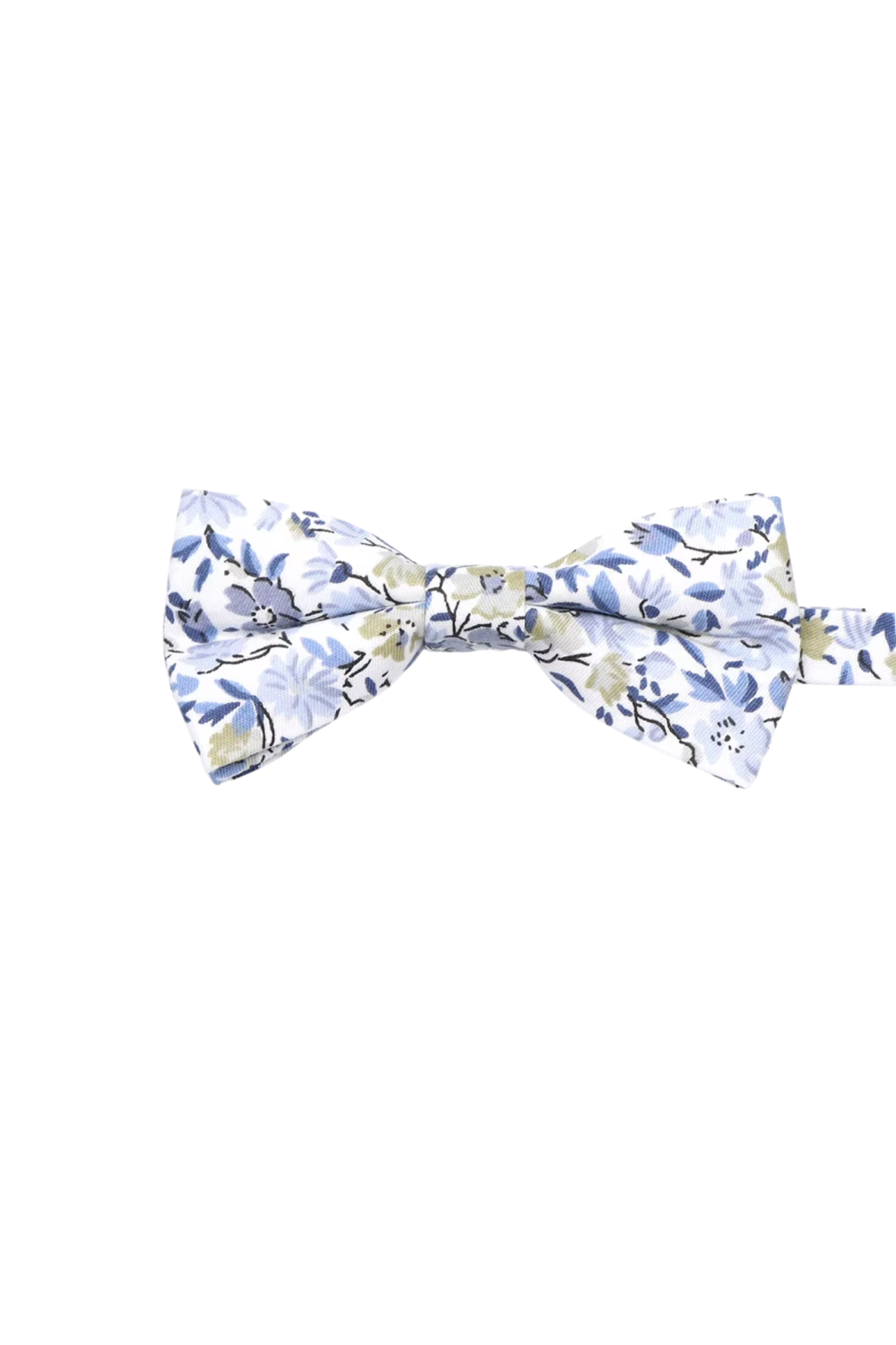 Children's Blue floral flower cotton classic bow tie