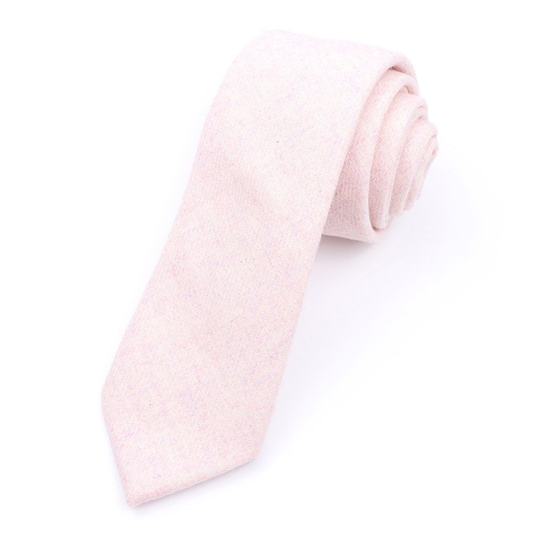 Mens Wool Tweed Pink Tie