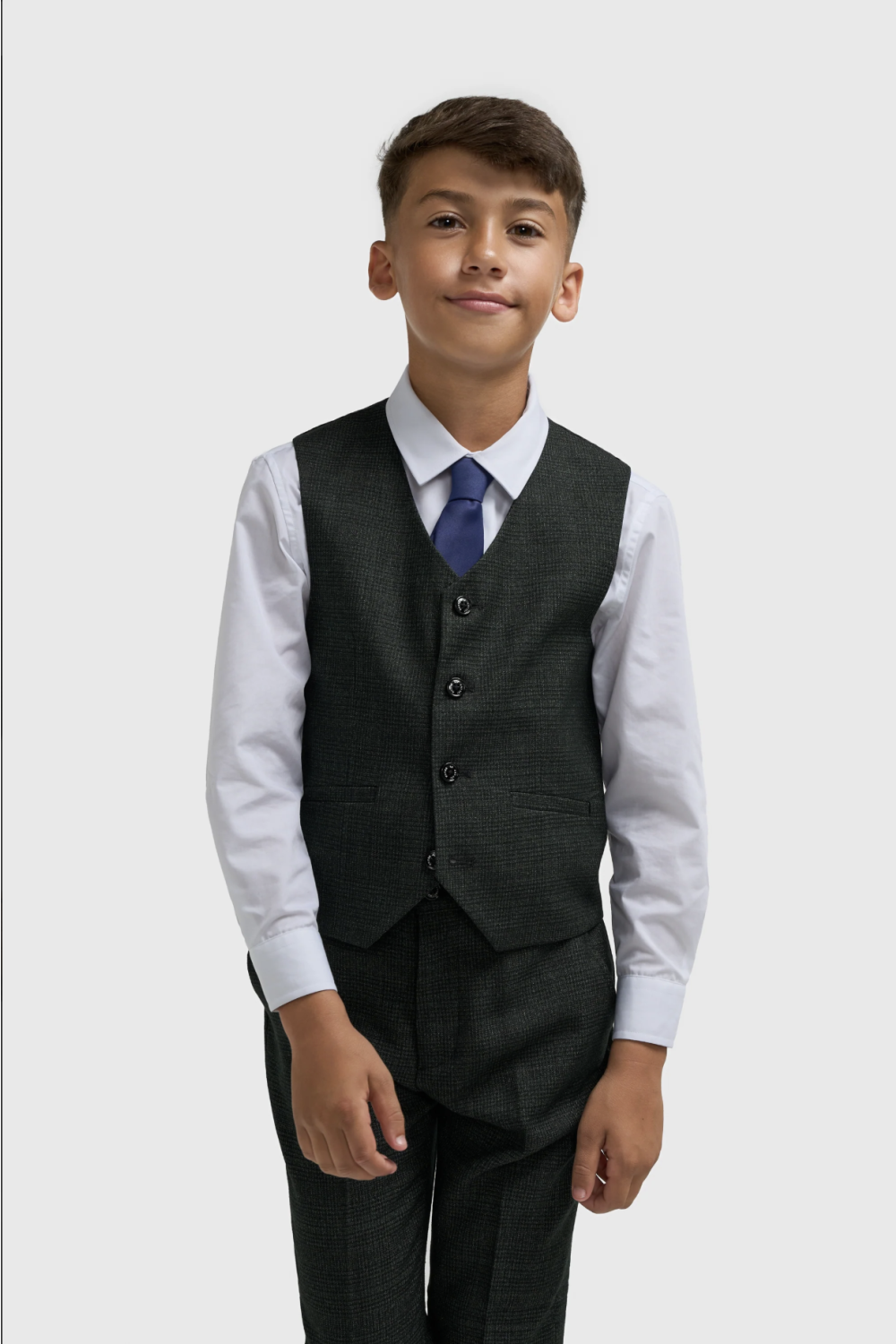 Cavani Kids Boys Caridi Olive Three piece Suit